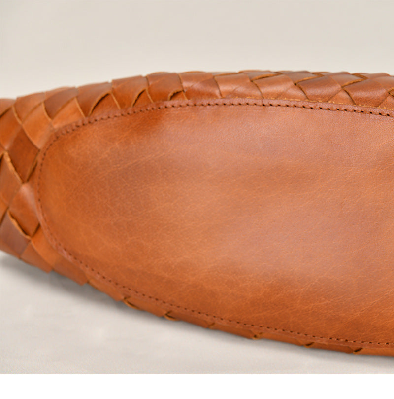 New Genuine Leather Weave Hand Bags – Tote, Basket & Beach Handbag for Women