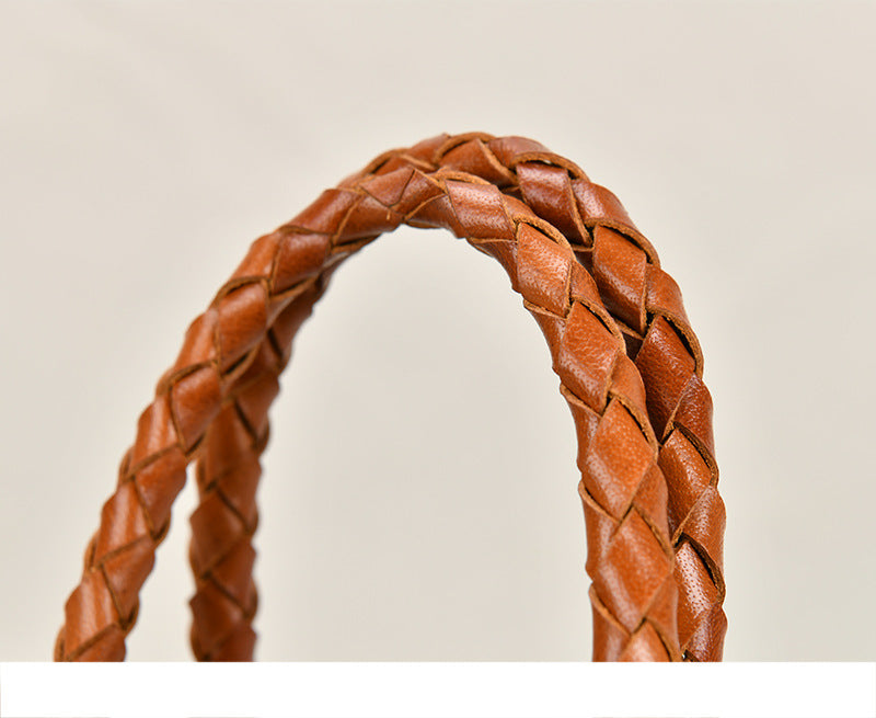 New Genuine Leather Weave Hand Bags – Tote, Basket & Beach Handbag for Women