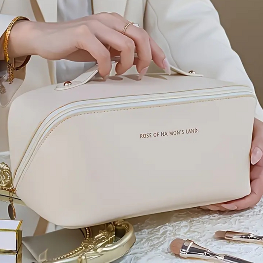 Large Capacity Synthetic Leather Travel Makeup Bag