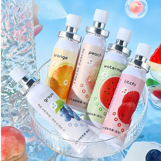 Fruit-Flavored Breath Refreshing Spray Set (5pcs) – Alcohol-Free, Mild Formula for Fresh Breath On-the-Go