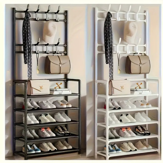 4-5 Tier Stainless Steel Shoe Rack – Space-Saving, Durable & Stylish Storage Solution