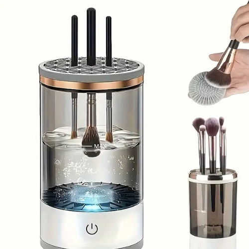 USB-Powered Automatic Makeup Brush Cleaner & Dryer – Deep Cleaning Machine for All Brush Types