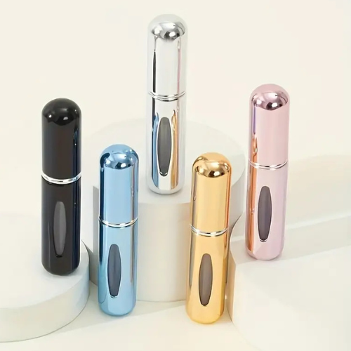 5-Pack Leakproof Travel Perfume Atomizer – Unscented, PVC-Free Portable Fragrance Bottles
