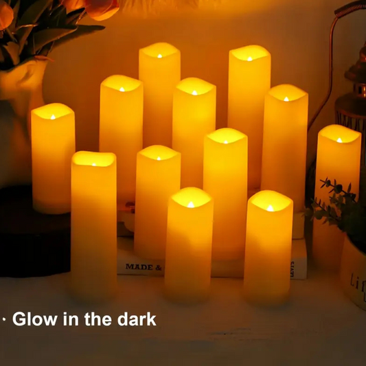 12pcs Flameless LED Candles with Remote & Timer