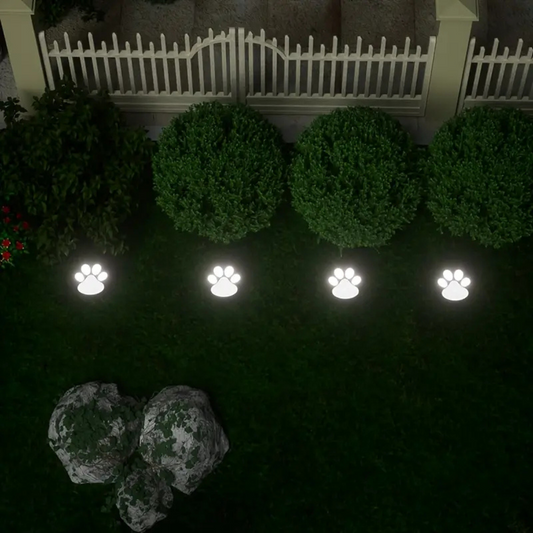 4pcs  Dog Paw LED Lights